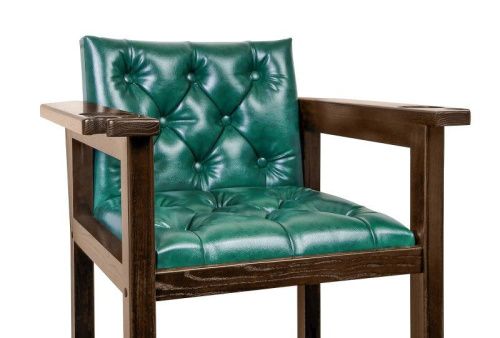 Кресло бильярдное из ясеня (мягкое сиденье + мягкая спинка, цвет орех пекан)