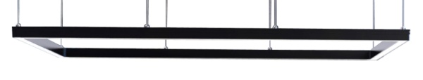 Лампа плоская светодиодная "Rasson Mr.Sung" (черная, белый отражатель, 210х110х6см)